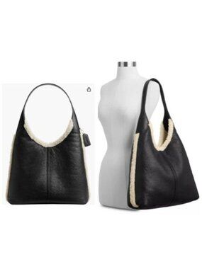 Authentic Coach Brooklyn 39 in black and shepherd handbag